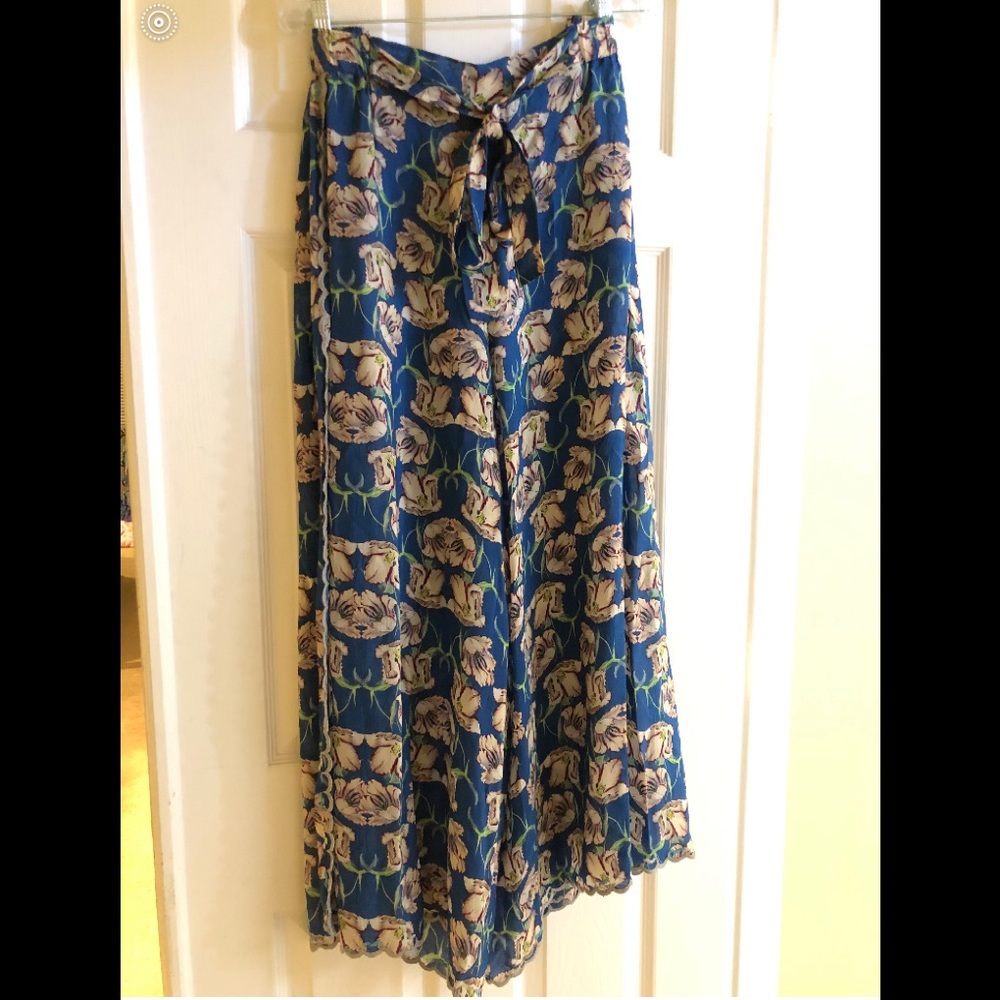 Gorgeous Johnny Was palazzo floral pattern pants